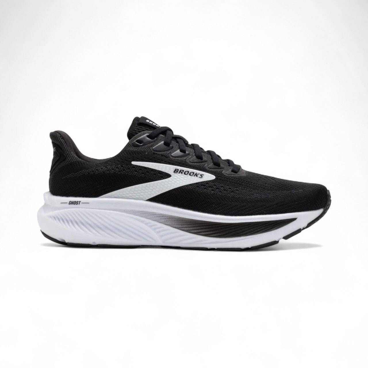 Brooks-Ghost 17 Men, Color: Blk/Grey/Wht, Size: 8.5