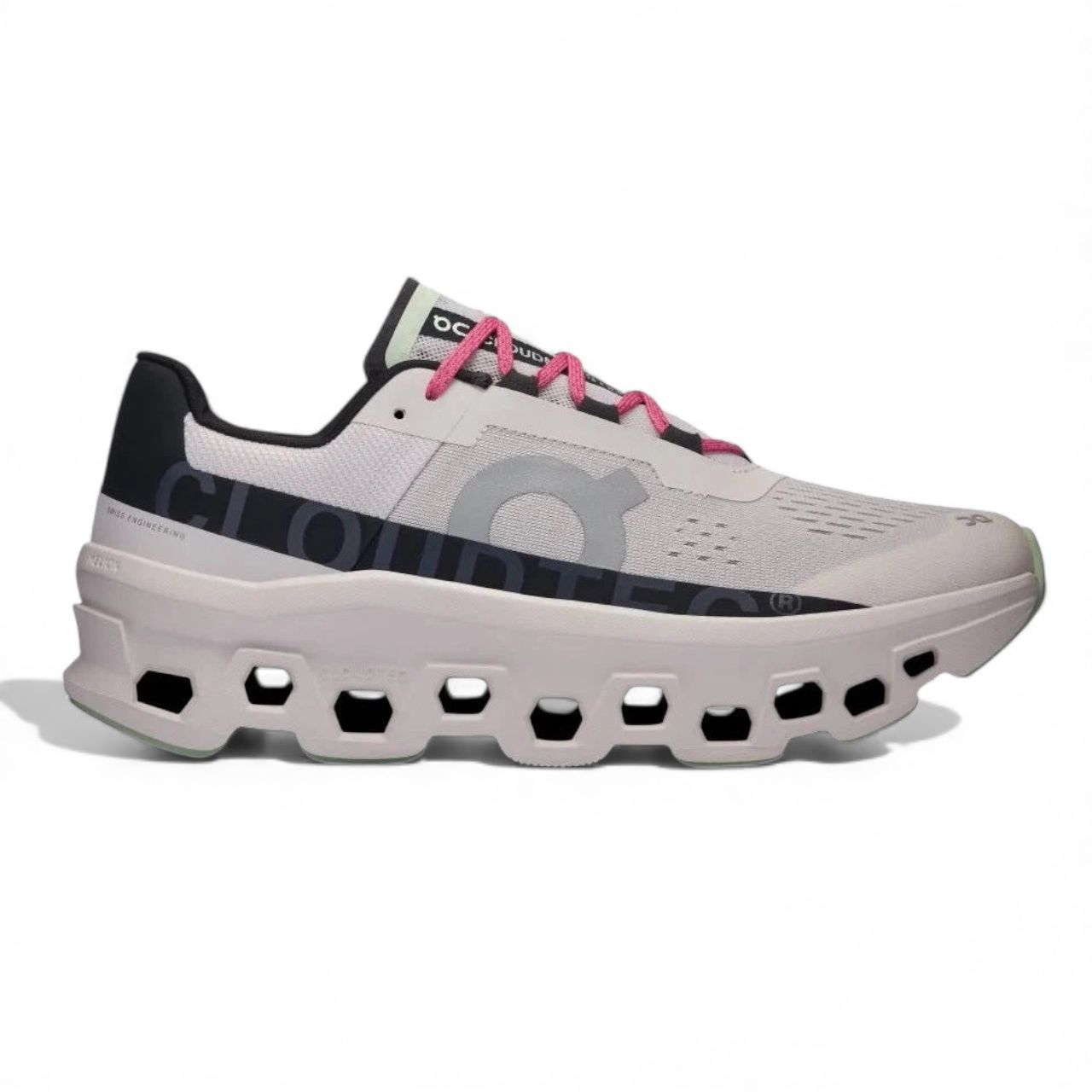 ON-Cloudmonster Men, Color: Frost/Black, Size: 8
