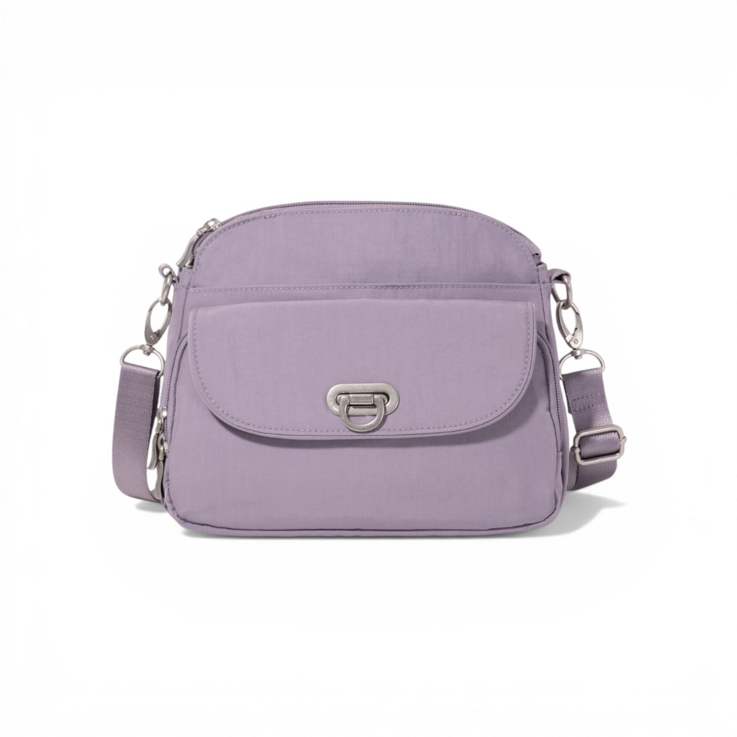 Baggalini-Coastal Flip Lock Crossbody, Color: Lilac