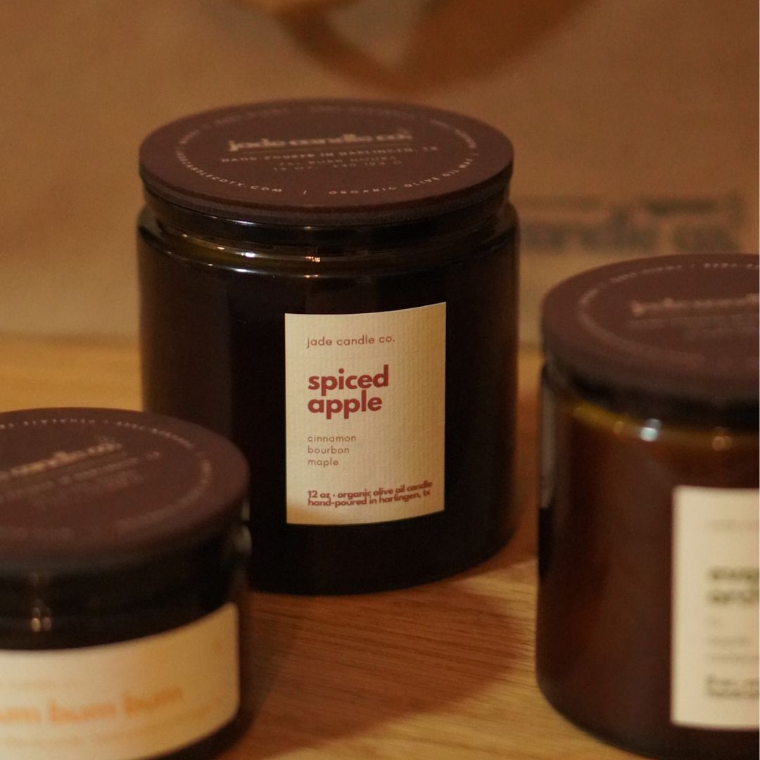 75hr - Wide, Amber Candle