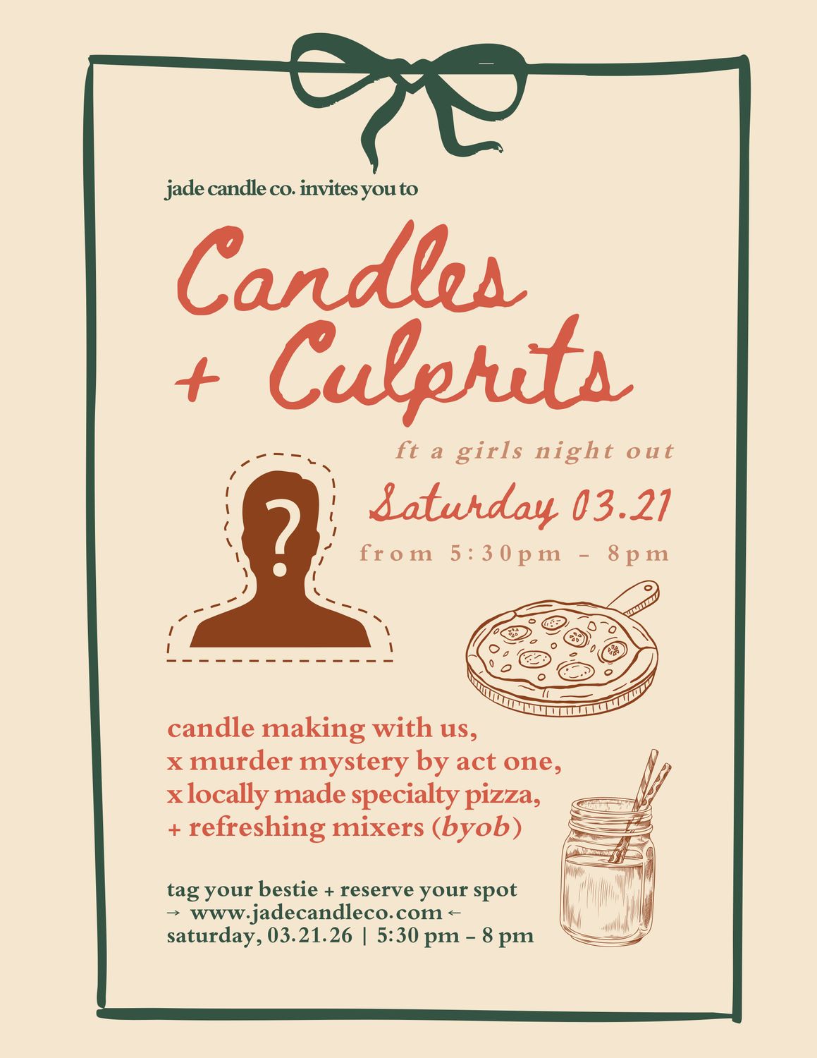 Candle Class x Murder Mystery - Girls Night Out!