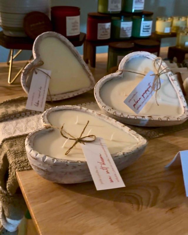 Heart Clay Candle
