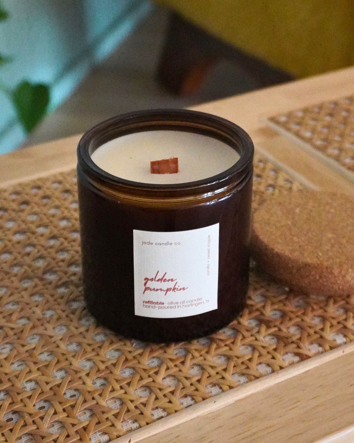 Golden Pumpkin Candle