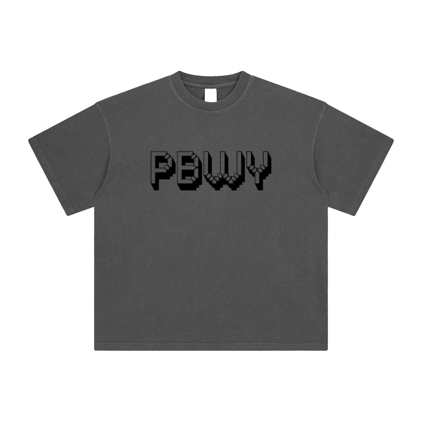 NO PARADE PBWY Tee – Pixel Monogram Edition (Stone Wash)