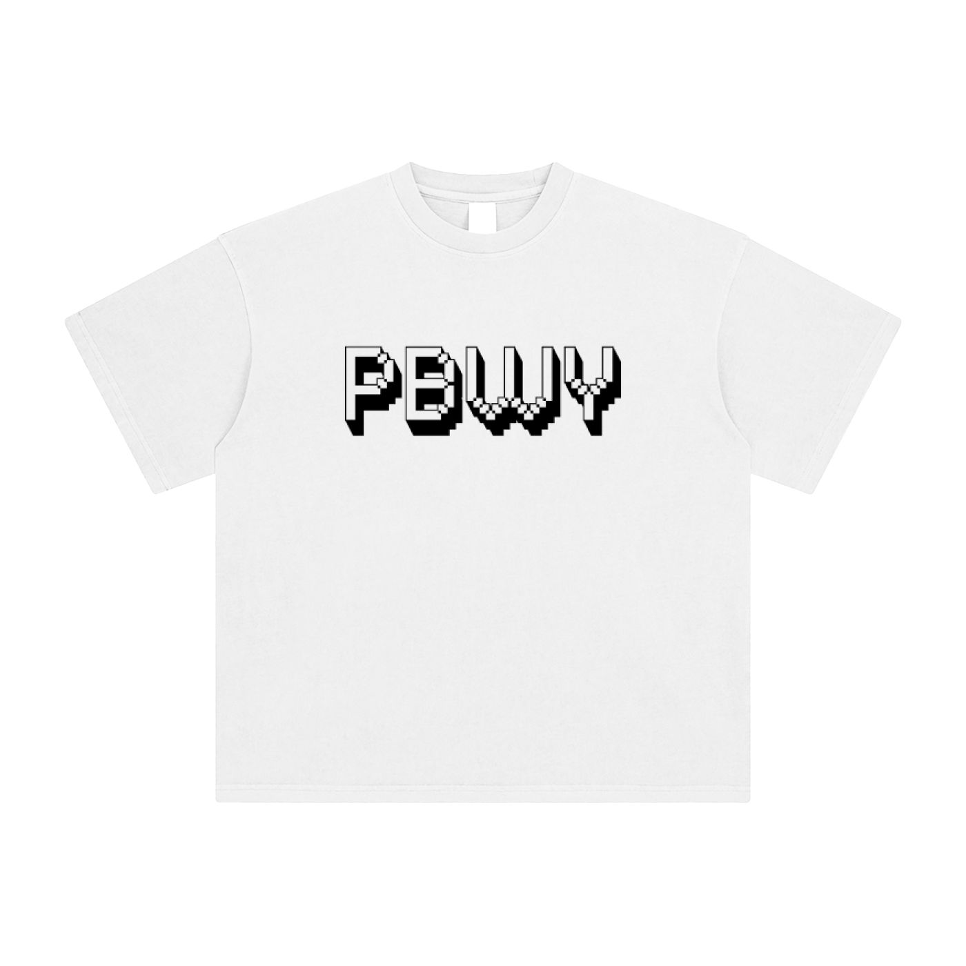 NO PARADE PBWY Tee – Pixel Monogram Edition (Stone Wash)