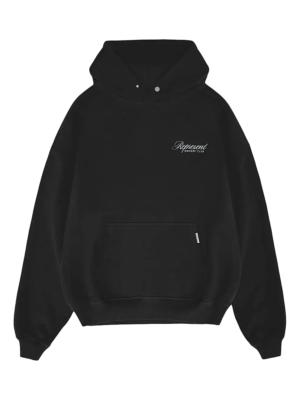 Represent Owners’ Club Script Hoodie – Washed Black