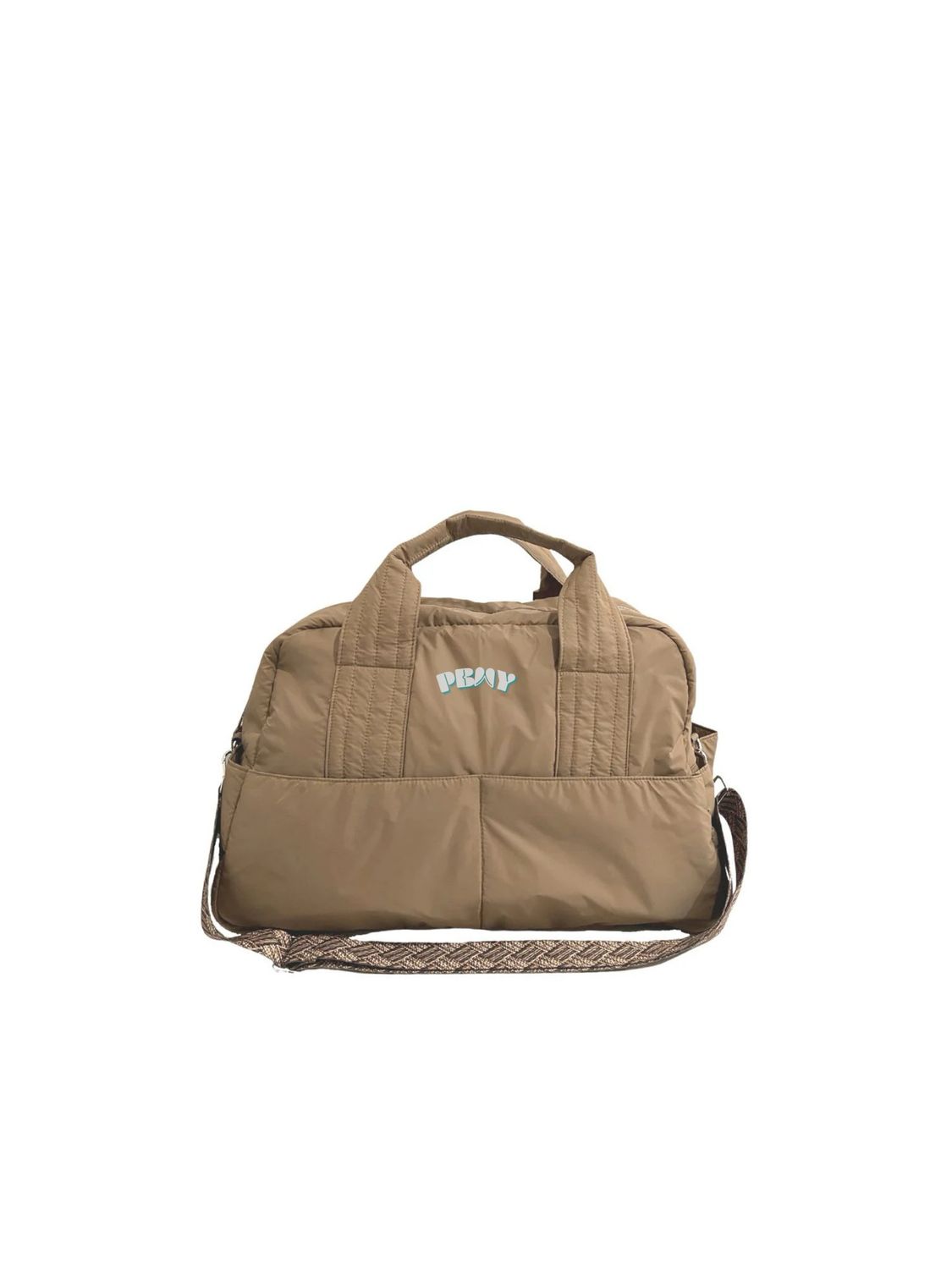 PBWY™️ Large Nylon Duffle Birch Tan - &quot;Peace Be With You&quot;