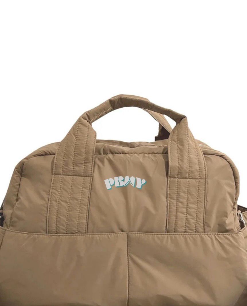 PBWY™️ Large Nylon Duffle Birch Tan - &quot;Peace Be With You&quot;