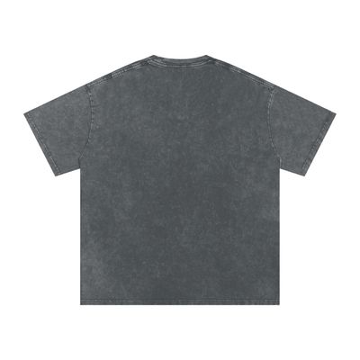 PBWY™ Essential Tee – Pixel Monogram “Peace Be With You” / Stone Grey Acid Wash Oversize