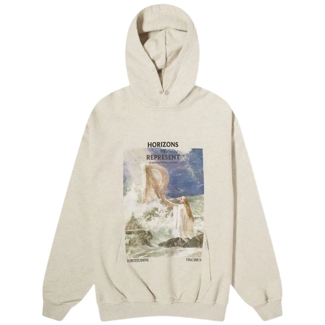 Represent Cream marl Hoodie