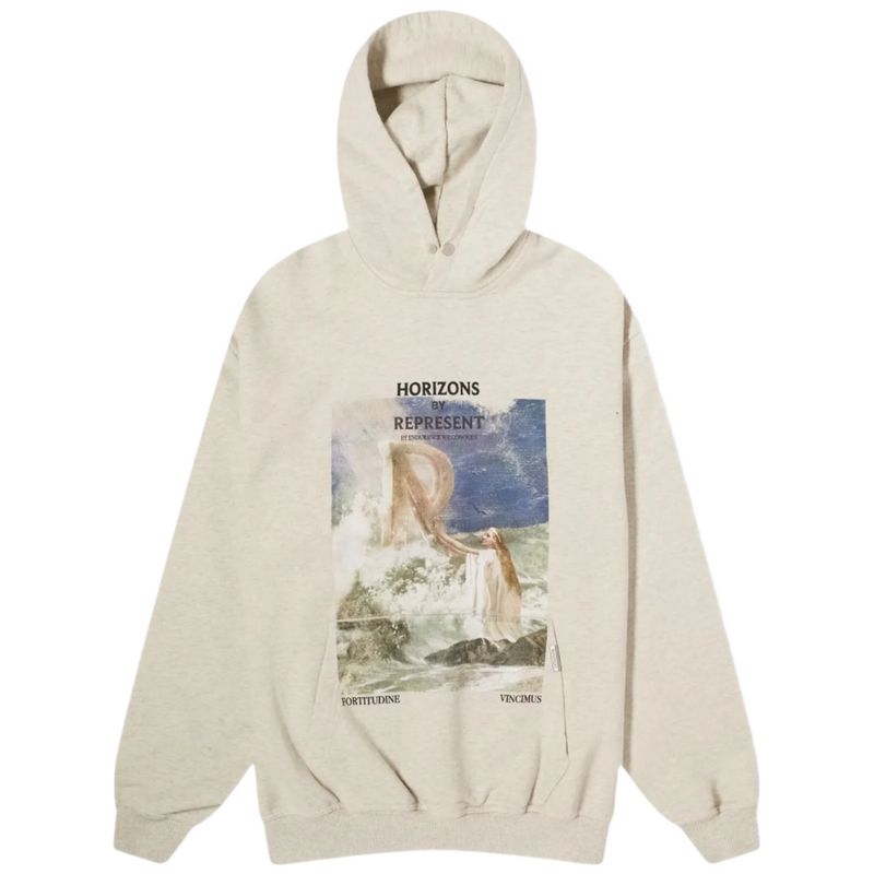 Represent Cream marl Hoodie
