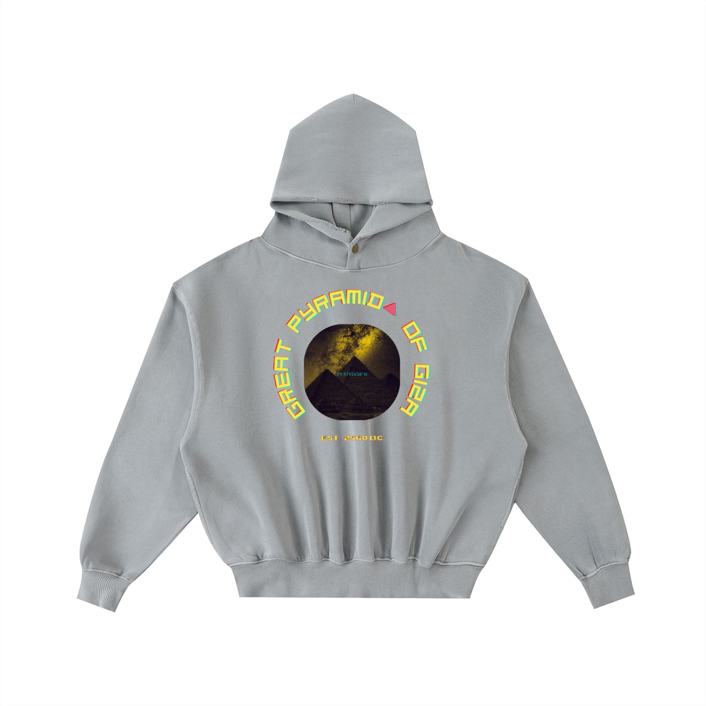 PBWY Light Code Hoodie – Light Grey - Enzyme-Washed Cotton Fleece