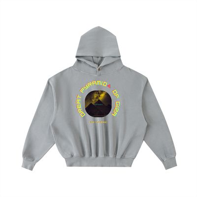 PBWY Light Code Hoodie – Light Grey - Enzyme-Washed Cotton Fleece