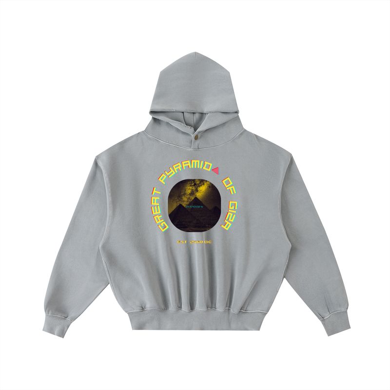 PBWY Light Code Hoodie – Light Grey - Enzyme-Washed Cotton Fleece