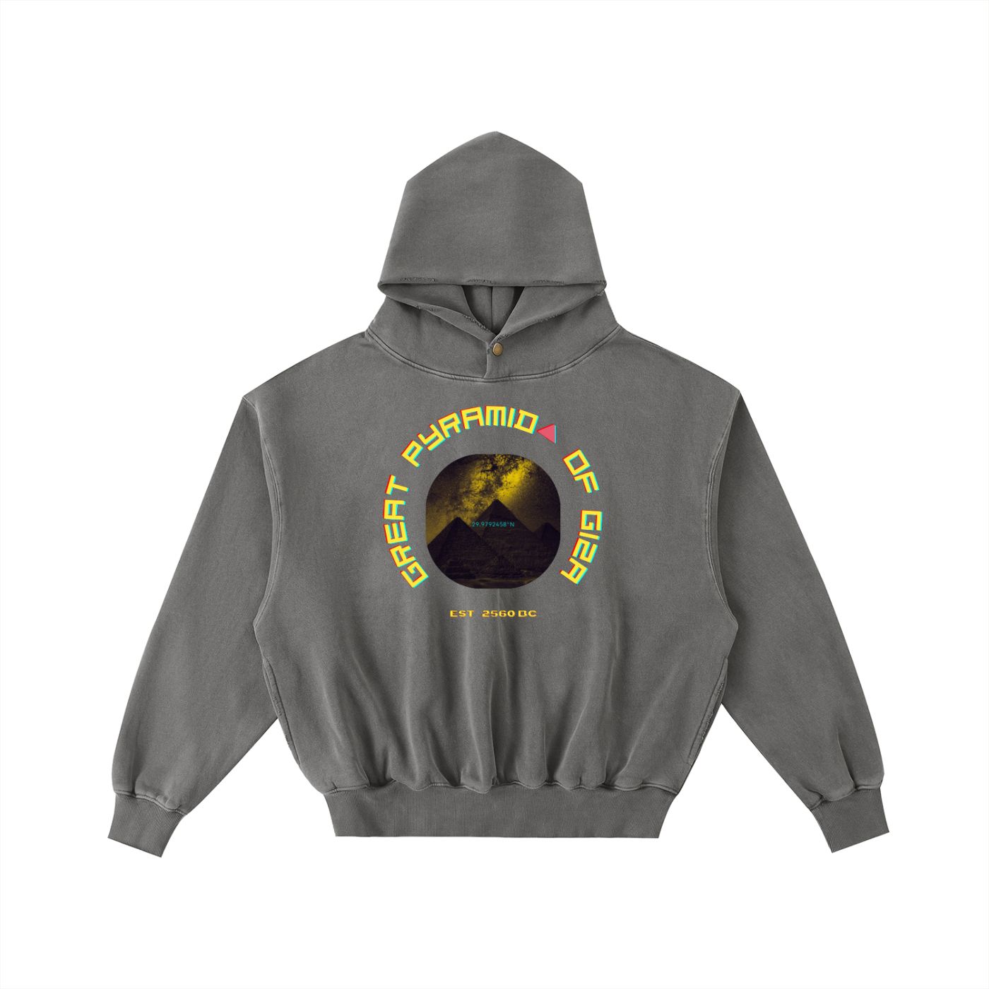 PBWY Light Code Hoodie – Obsidian Grey - Enzyme-Washed Cotton Fleece