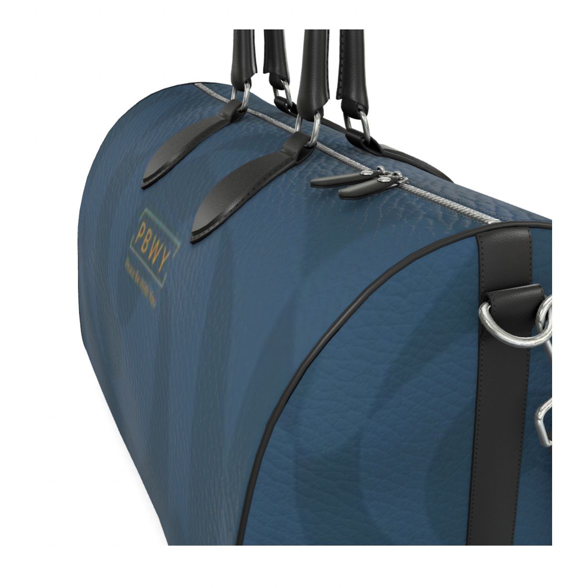PBWY Damier Unbound — Large Nappa Duffle in Petrolio / Noir