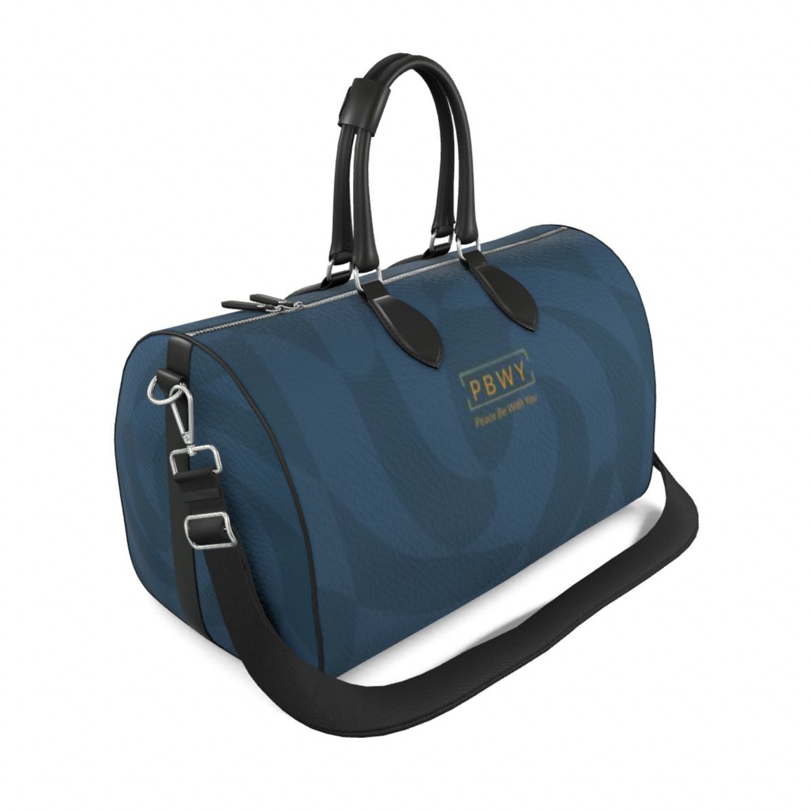 PBWY Damier Unbound — Large Nappa Duffle in Petrolio / Noir