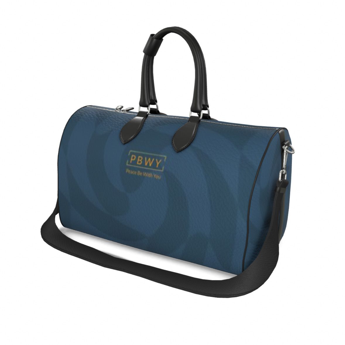 PBWY Damier Unbound — Large Nappa Duffle in Petrolio / Noir