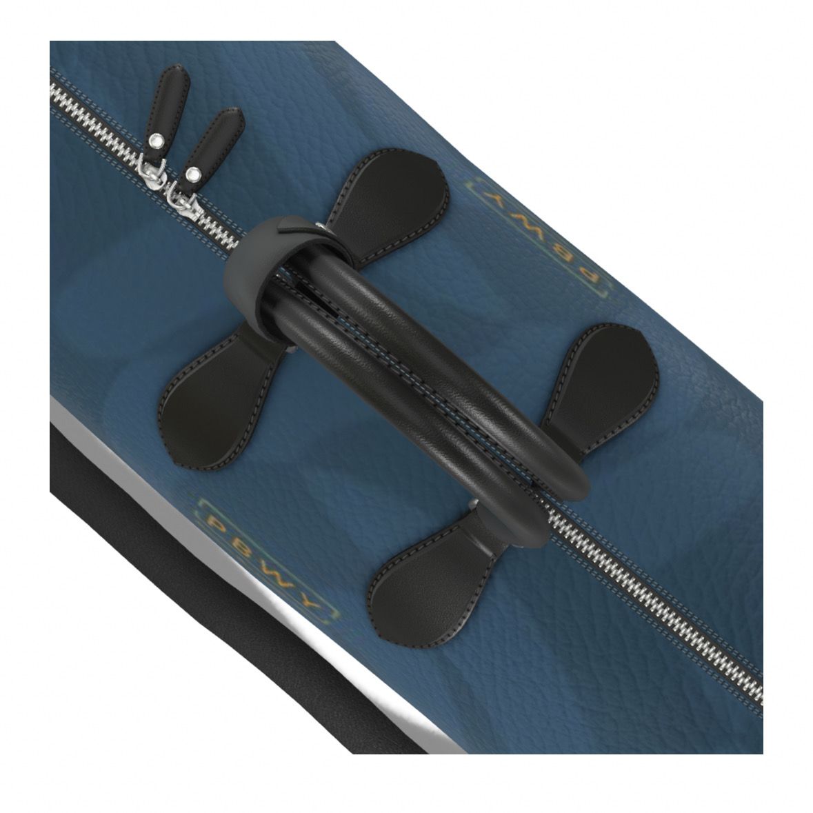 PBWY Damier Unbound — Large Nappa Duffle in Petrolio / Noir