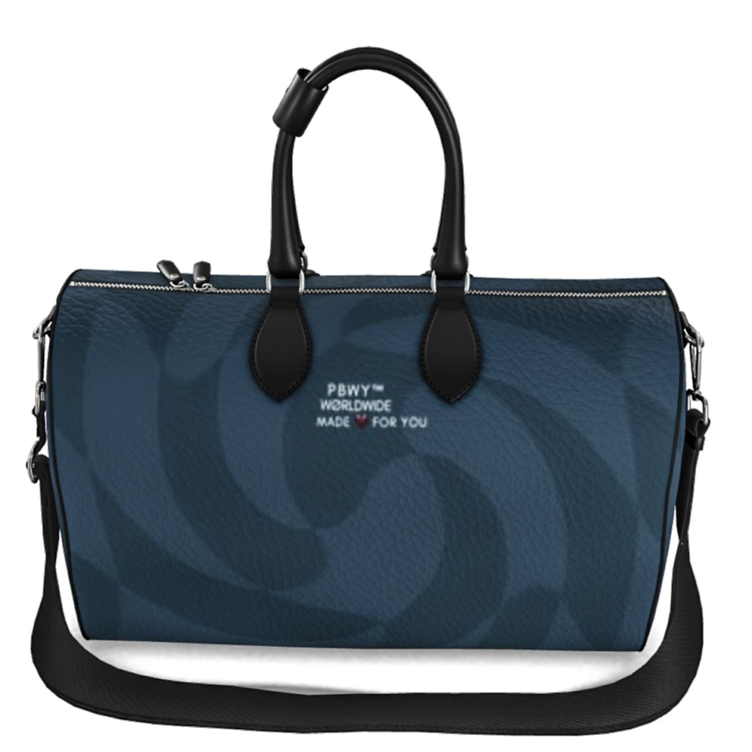 PBWY Damier Unbound — Large Nappa Duffle in Petrolio / Noir