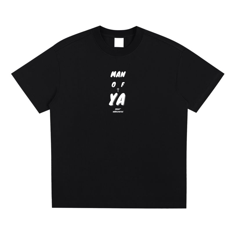 PBWY™ Man of Ya — Sorona Blend Performance Tee in Black/White