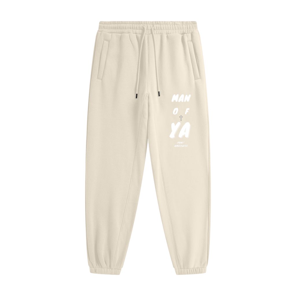 PBWY™ Man of Ya — Heavyweight Fleece Joggers in Apricot