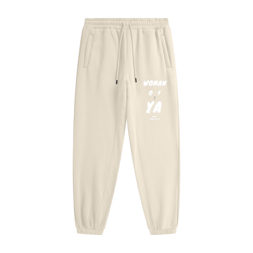 PBWY™ Woman of Ya — Heavyweight Fleece Joggers in Apricot