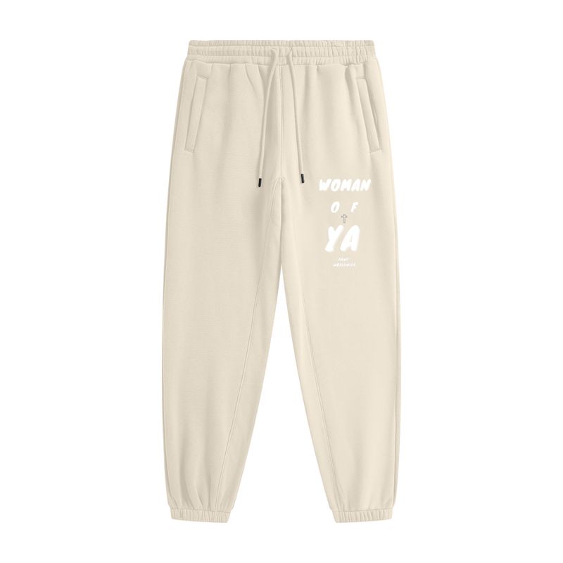PBWY™ Woman of Ya — Heavyweight Fleece Joggers in Apricot