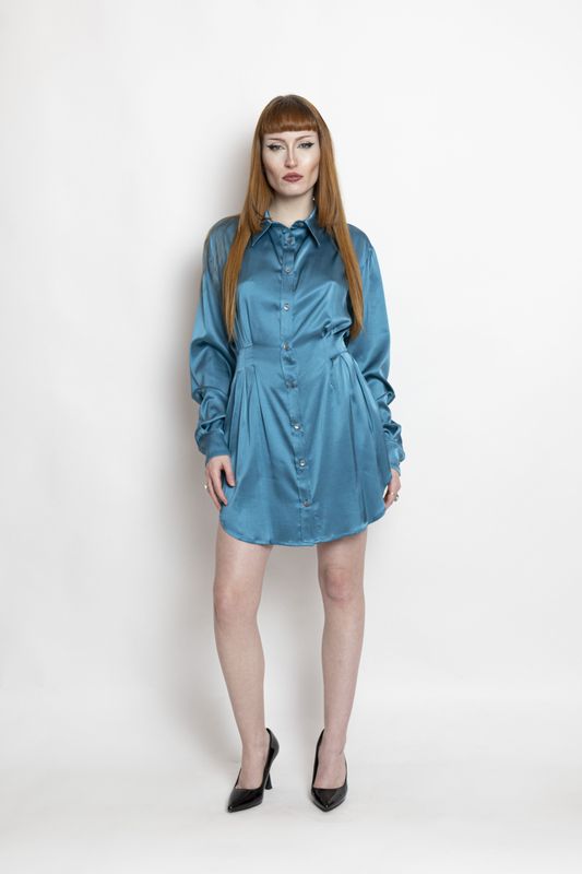Adira - Shirt Dress Petrolium