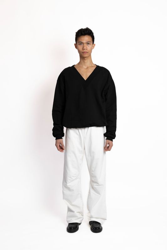 Ferox - V Neck Sweatshirt Black