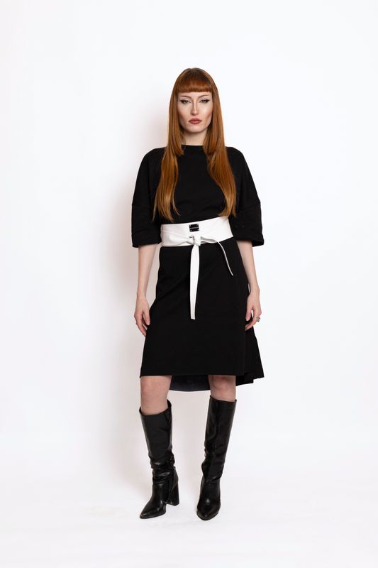 Solenne- Lucy Leather Belt White
