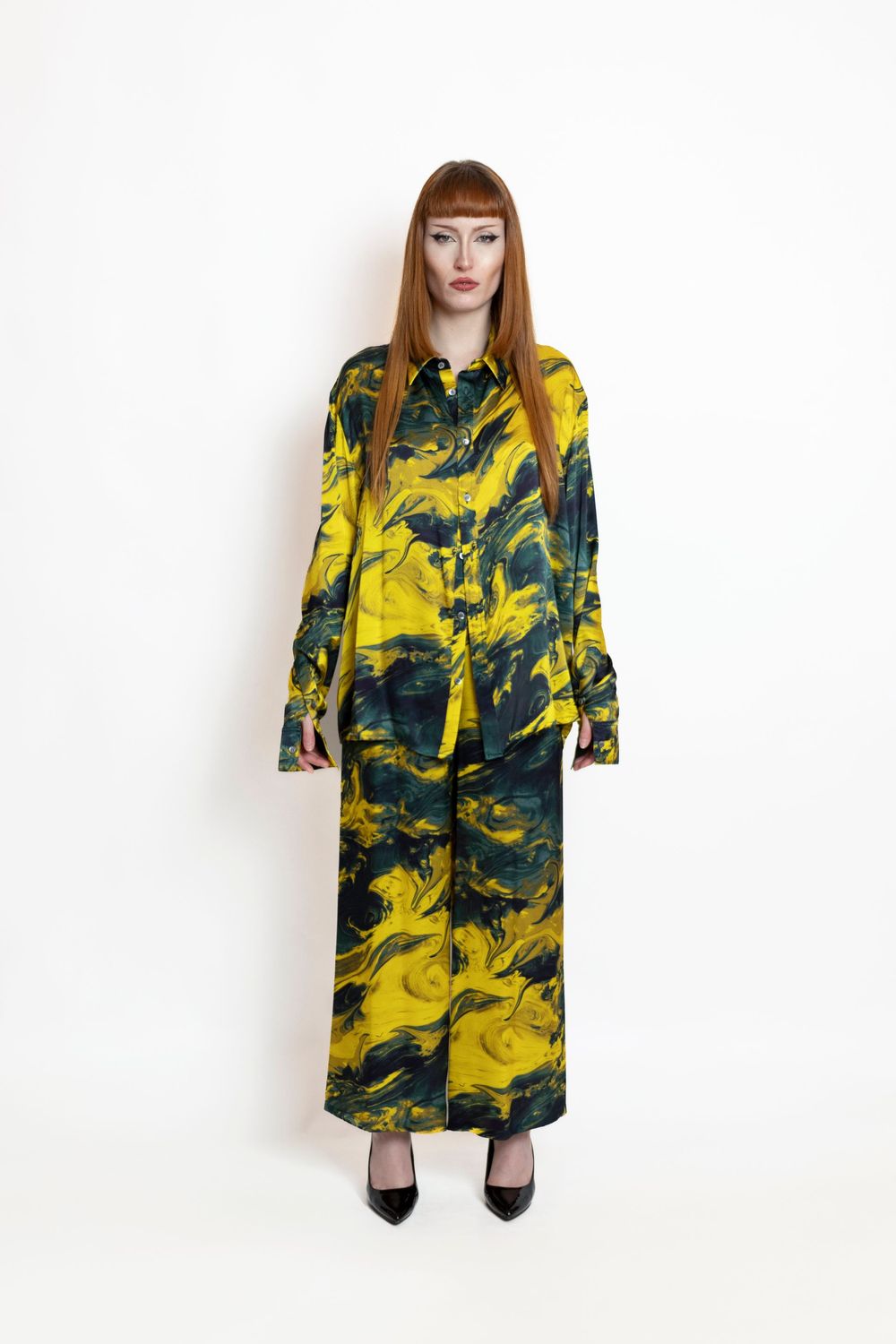 Syra - Rouge Shirt Gold Marmo, taglia: xs