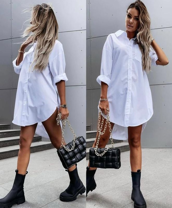 Shirt met langere achterkant