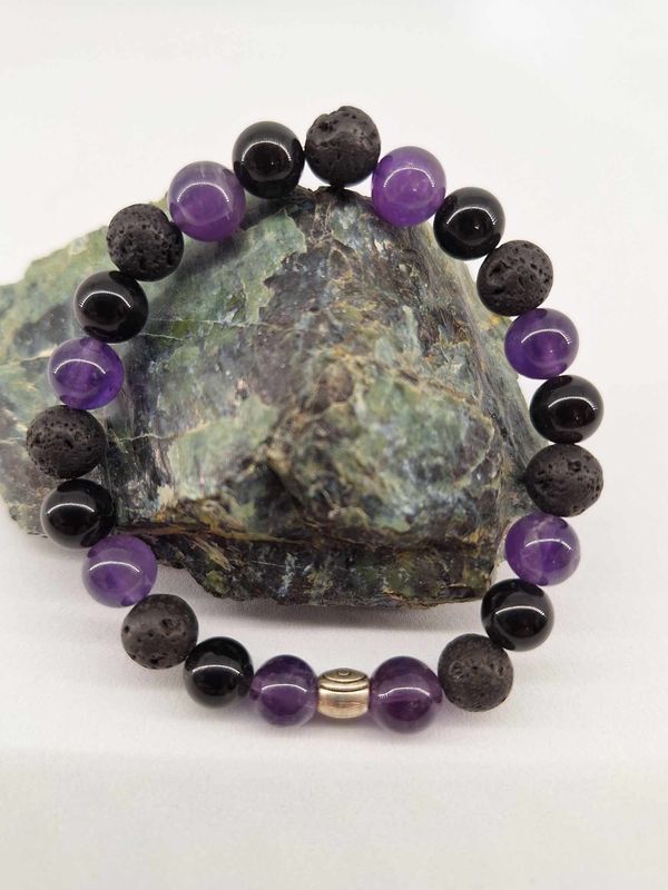 Bracelet Stress 8mm pierre naturel fait main