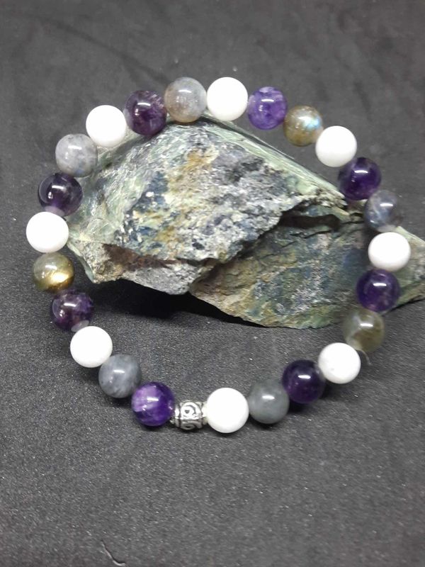 Bracelet Spiritualité 8mm pierre naturel fait main