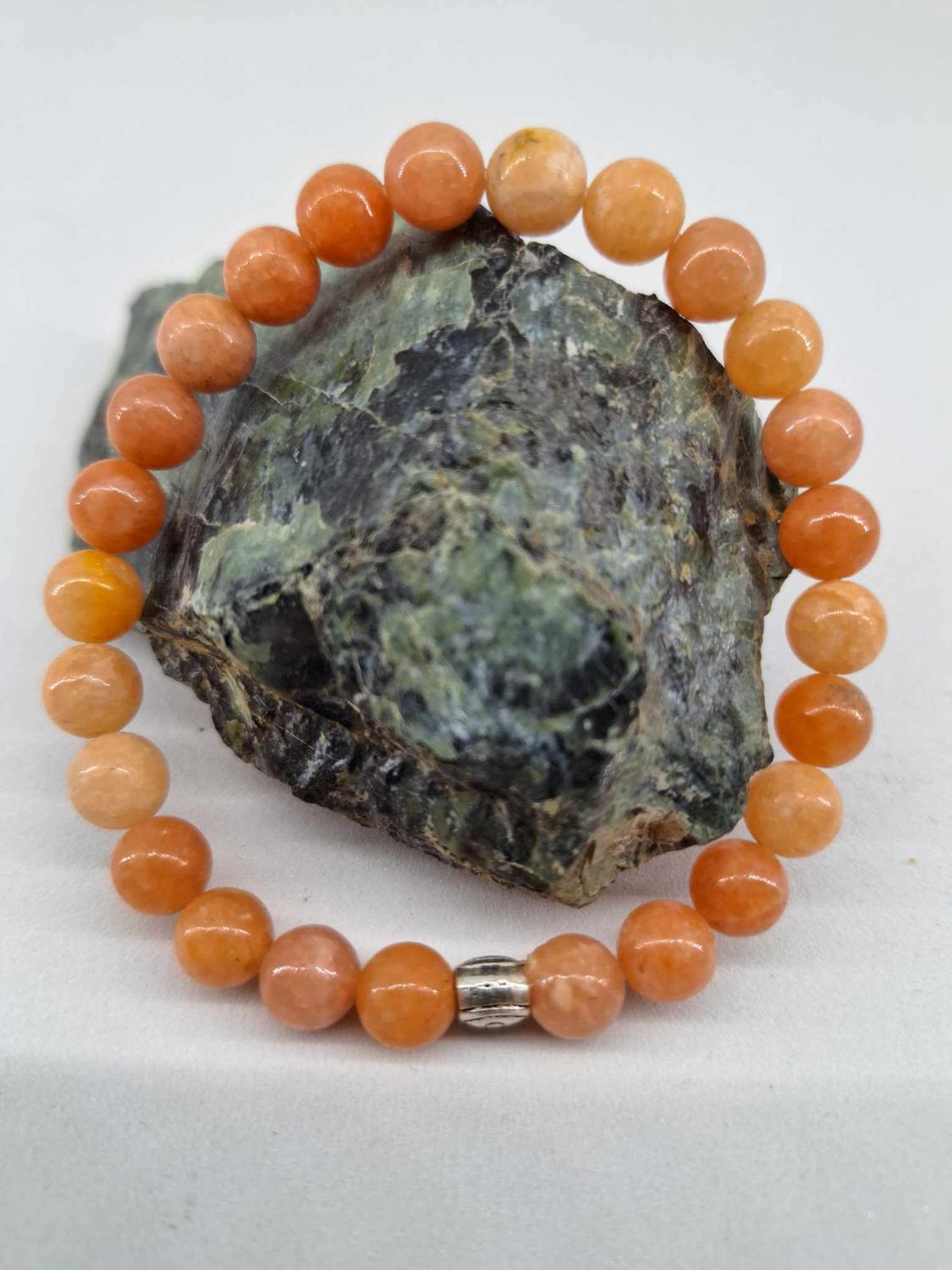Bracelet Calcite pêche 8mm pierre naturel fait main