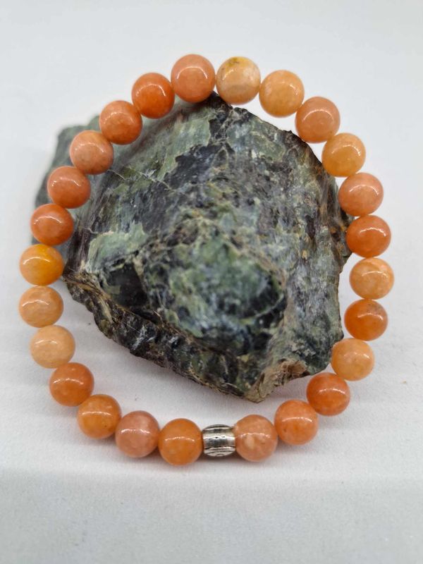Bracelet Calcite pêche 8mm pierre naturel fait main