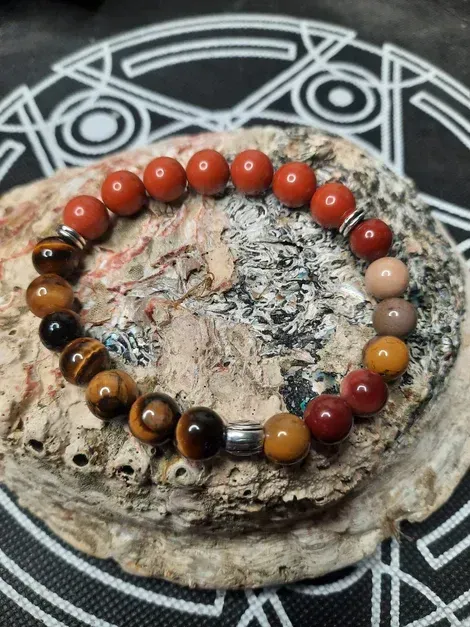 Bracelet confiance en soi 8mm pierre naturel fait main