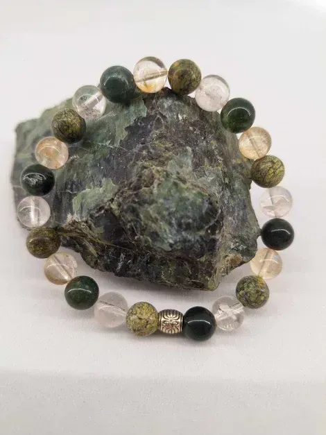 Bracelet Diabète 8mm pierre naturel fait main