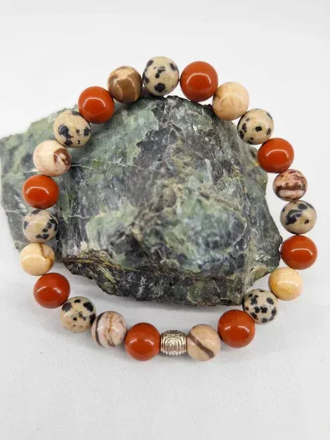 Bracelet étudiant 8mm pierre naturel fait main