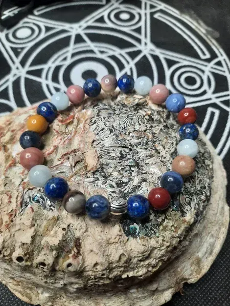 Bracelet Thyroïde 8mm pierre naturel fait main