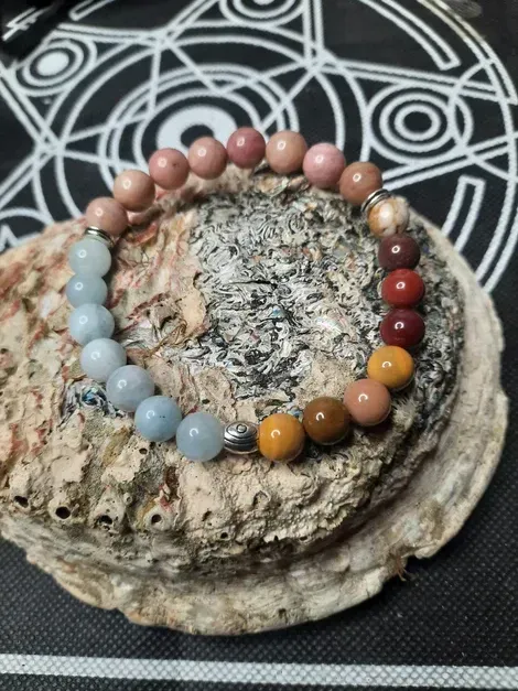 Bracelet Thyroïde 8mm pierre naturel fait main