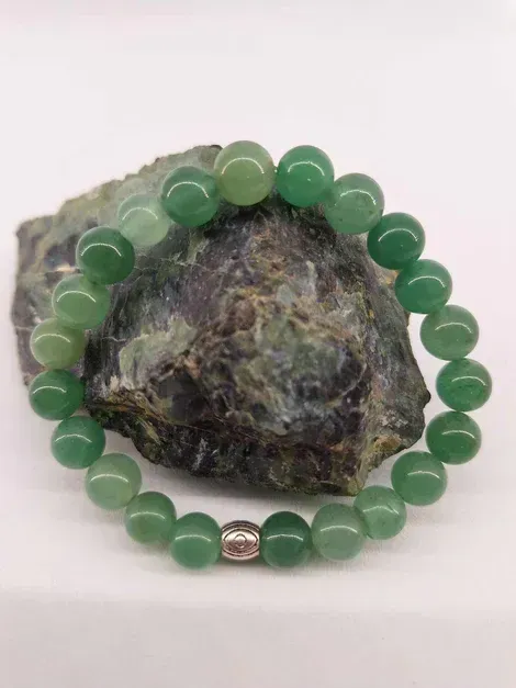 Bracelet Aventurine verte 8mm pierre naturel fait main