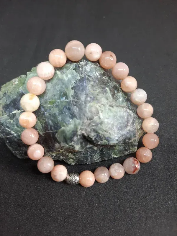Bracelet Pierre du soleil 8mm pierre naturel fait main