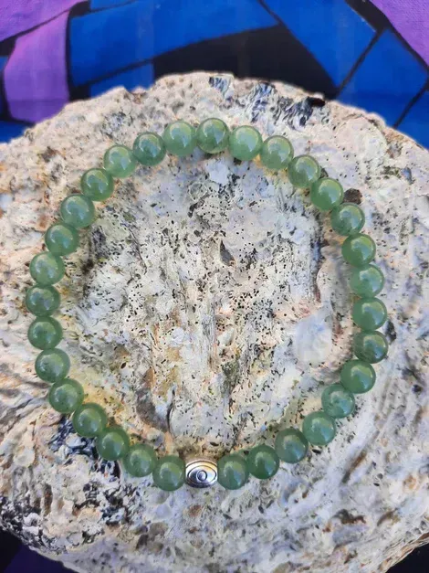Bracelet Aventurine verte 6mm pierre naturel fait main