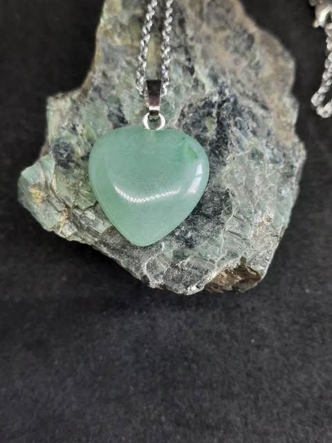Pendentif Aventurine verte coeur