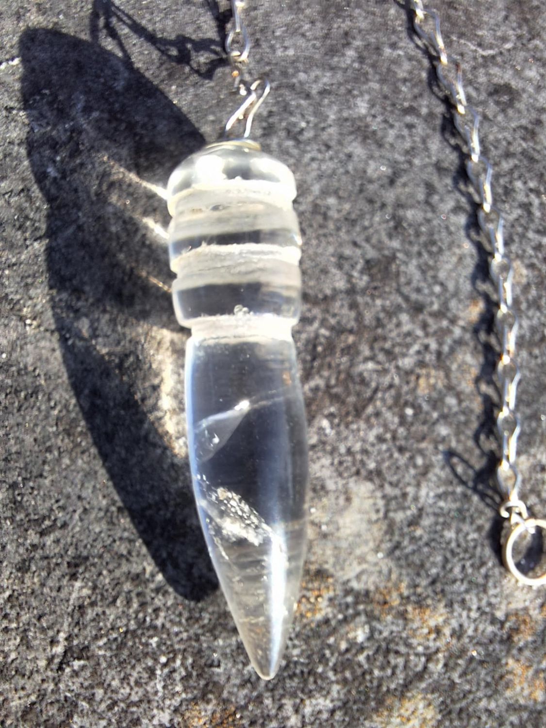 Pendule Cristal de roche pierre naturel