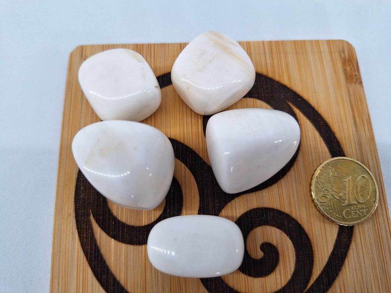 Pierre roulée Agate Blanche pierre naturel