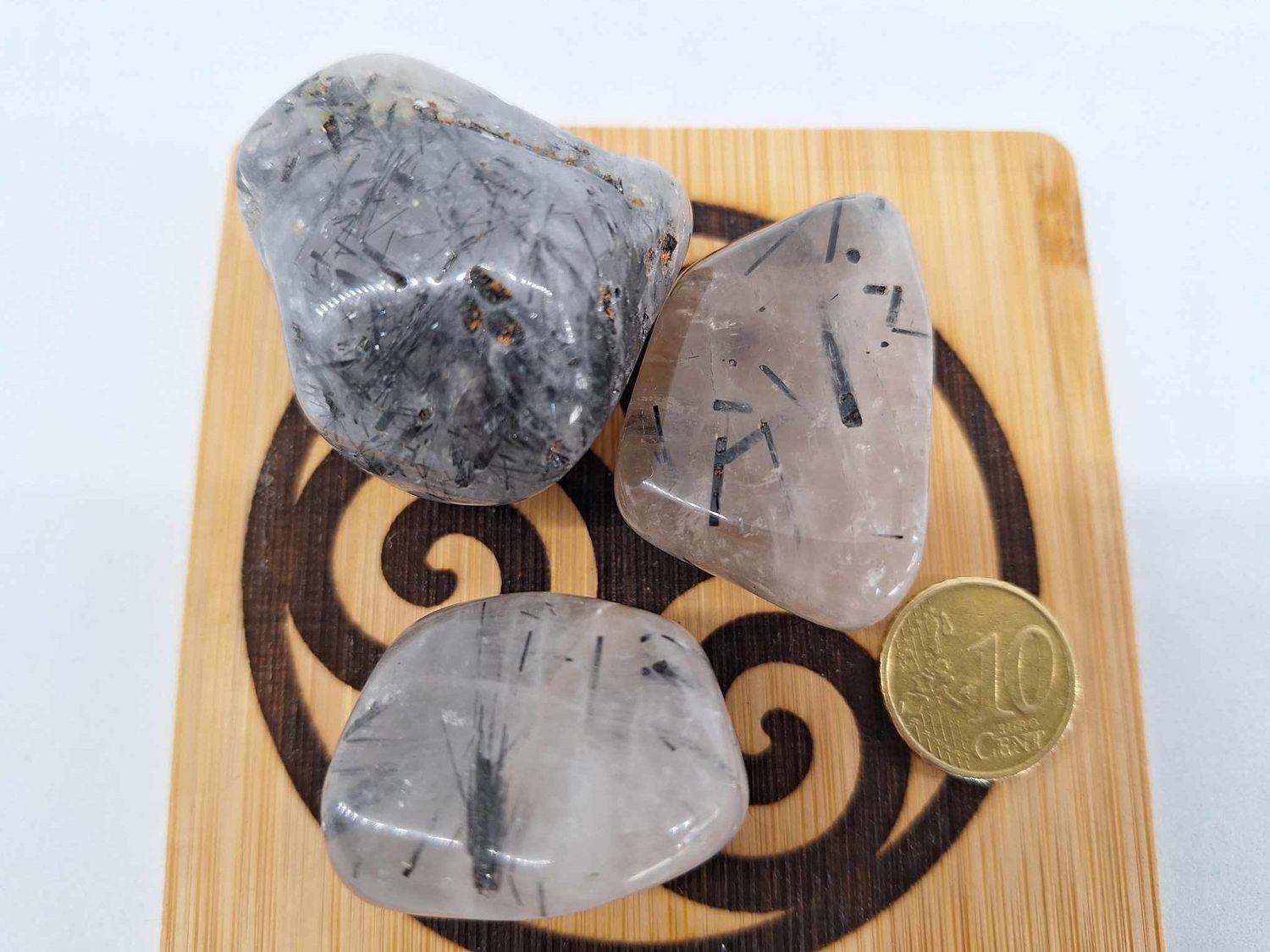 Pierre roulée Quartz Tourmaline pierre naturel
