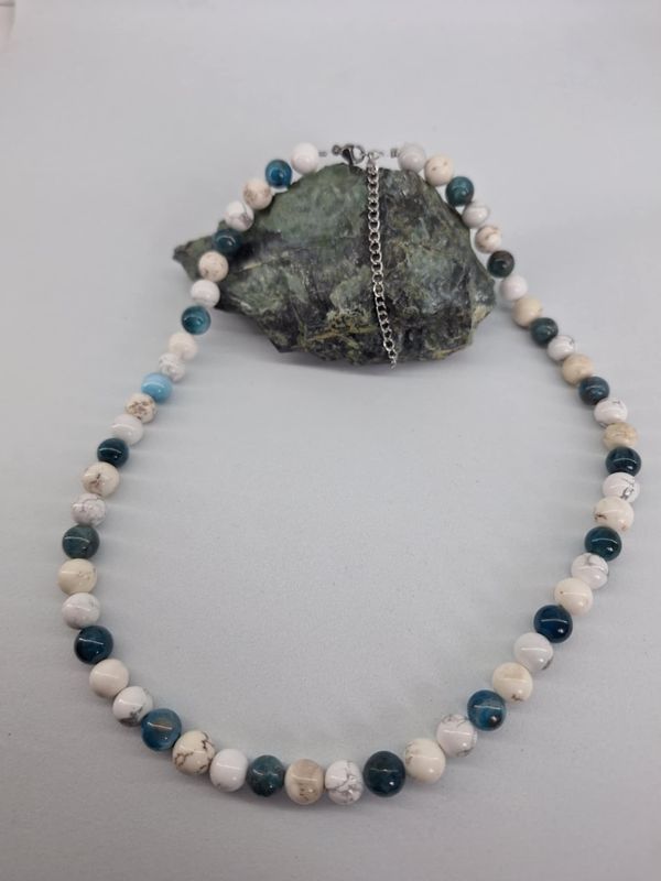Collier Aide maigrir 8mm pierre naturel fait main